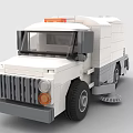 Lego toy building blocks sweeper car cleaning car 3d model