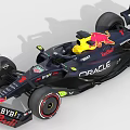 Red Bull Oracle Honda F1 Car With Vibrant Body Design And Sponsor Logos