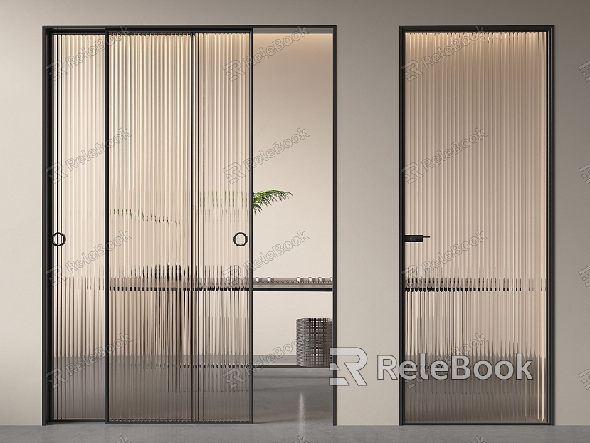 Modern swing door glass sliding door Changhong glass sliding door gradient glass sliding door kitchen sliding door study sliding door bathroom door model