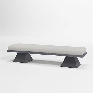 bed end stool 3d model