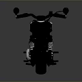 Black Modern Motorcycle With Shiny Metallic Engine Leather Seat And Stylish Wheels