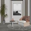 Modern Single Sofa Casual Sofa 3d model