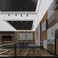 Curved Screen Display Of Hexi Corridor With Mountain Range Ancient Buildings And Flying Birds