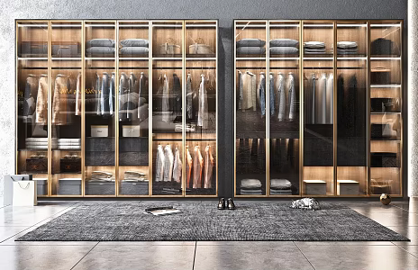 Light Luxury Wardrobe 3d model