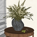 modern potted plant 3d model