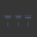 Industrial Equipment Automated Production Line Featuring Robotic Arms Gears And Blue Technological Components