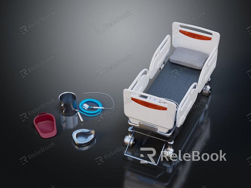 Modern hospital bed patient bed urinal urinal model