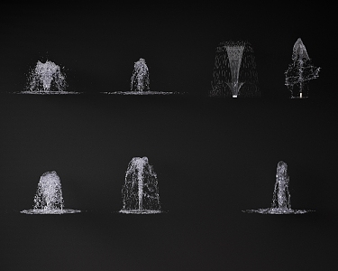 Fountain Waterscape Water Column Water Flower Waterfall Yongquan Square Dry Spray 3d model