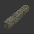 Gray Green Textured Stone Blocks With Stacked Structure And Natural Surface 3d model