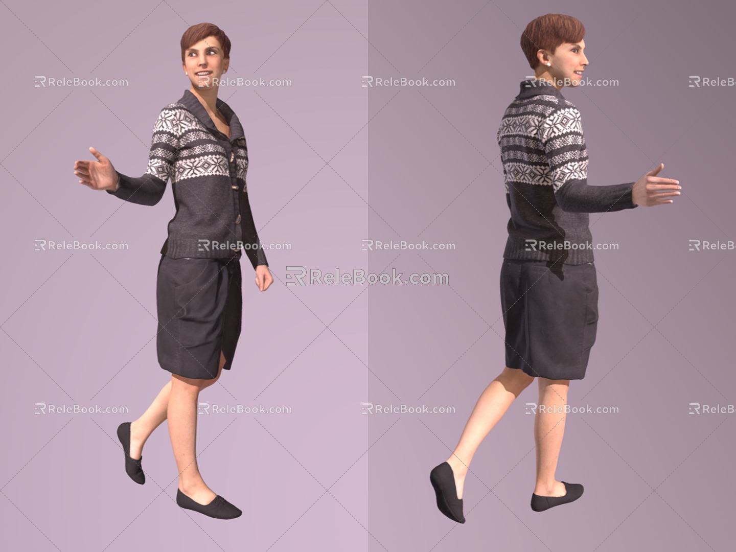 female white-collar working lady standing lady model