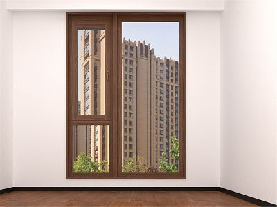 New Chinese casement window black walnut window cover model