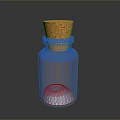 Sleek Copper Metal Bottle with Cork Stopper for Daily Household Use
