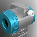 Industrial Hardware Instrument With Blue Digital Display Metal Housing And Threaded Connection For Industrial Use
