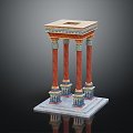 European style pillar stone pillar stone pillar 3d model