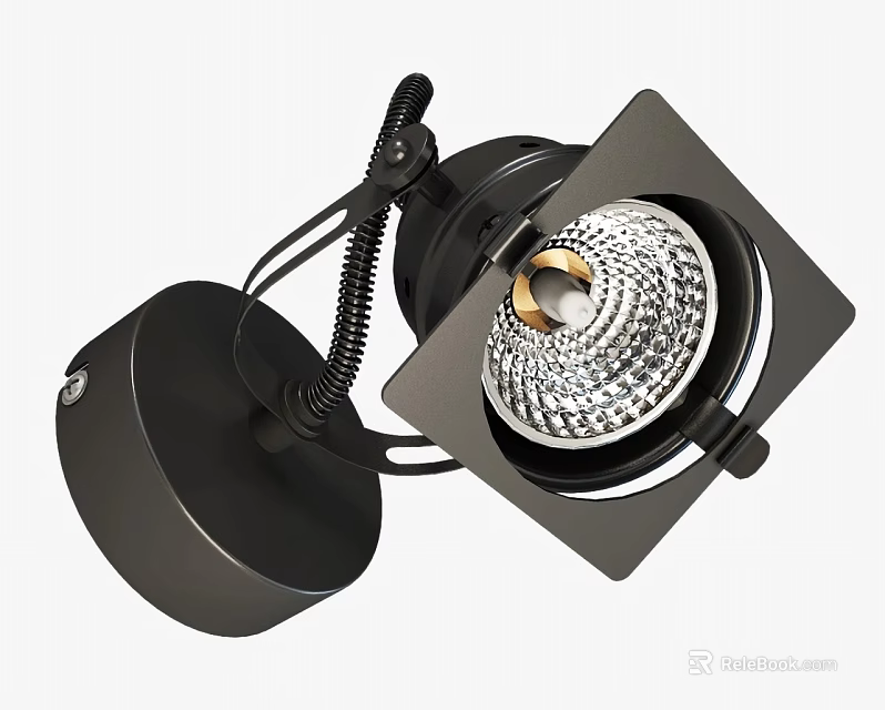 Modern Black Adjustable Downlight Spotlight With Sleek Design For Interior Ceiling Lighting 3d model