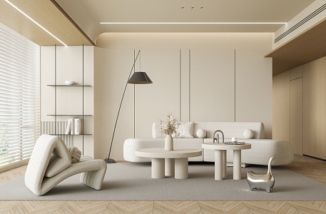 modern living room 3d model