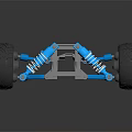 Car Auto Parts Suspension System With Wheel Hub Tires And Metal Springs