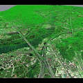 Aerial View Planning with Mountains River Bridges and Road Networks in Urban Development Layout