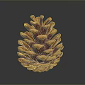 Red Brown Layered Pine Cone Shaped Dessert On Dark Background Surface