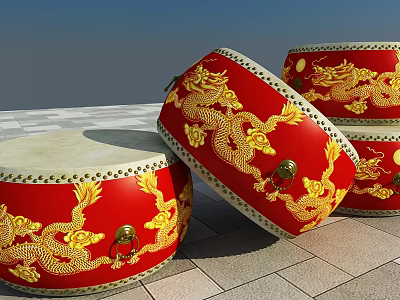 Chinese Drum 3d model