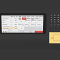 Modern Data Terminal Equipment With Touch Screen Keypad And Gold Label Slot
