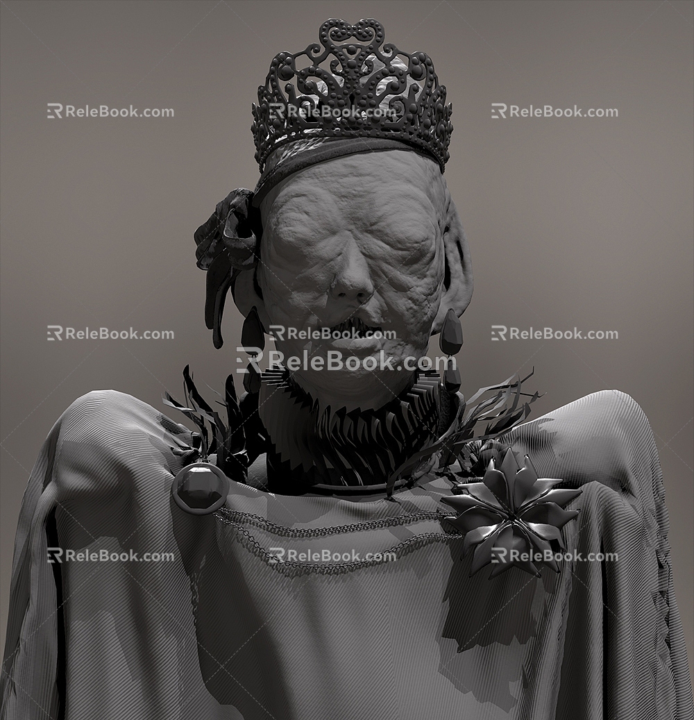 Mutant Queen Alien Character Horror Fantasy Sci-Fi High Gathering Horror Monster 3d model