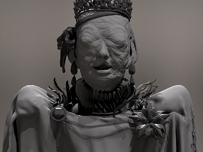 Mutant Queen Alien Character Horror Fantasy Sci-Fi High Gathering Horror Monster 3d model