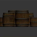 Various Sizes Wooden Barrels with Metal Hoops for Home Decor and Storage
