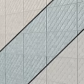 Scallop Patterned Architectural Components With Textured Surface And Light Blue Beige Tones