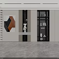 Modern Decorative Cabinet Design With Glass Doors And LED Lighting For Living Room Interior