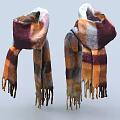 Fashionable Clothes Plaid Pattern Scarves With Colorful Design And Tassels