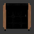 Modern Wooden Armchair with Black Padded Seat Backrest and Sturdy Legs Design