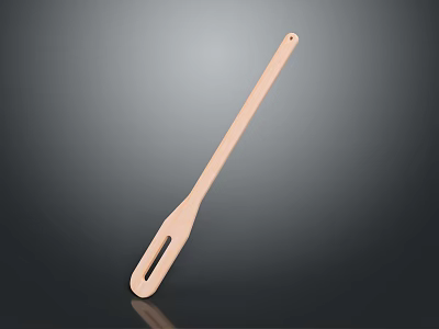 Practical Wooden Kitchen Spatula With Hole And Long Handle For Cooking 3d model