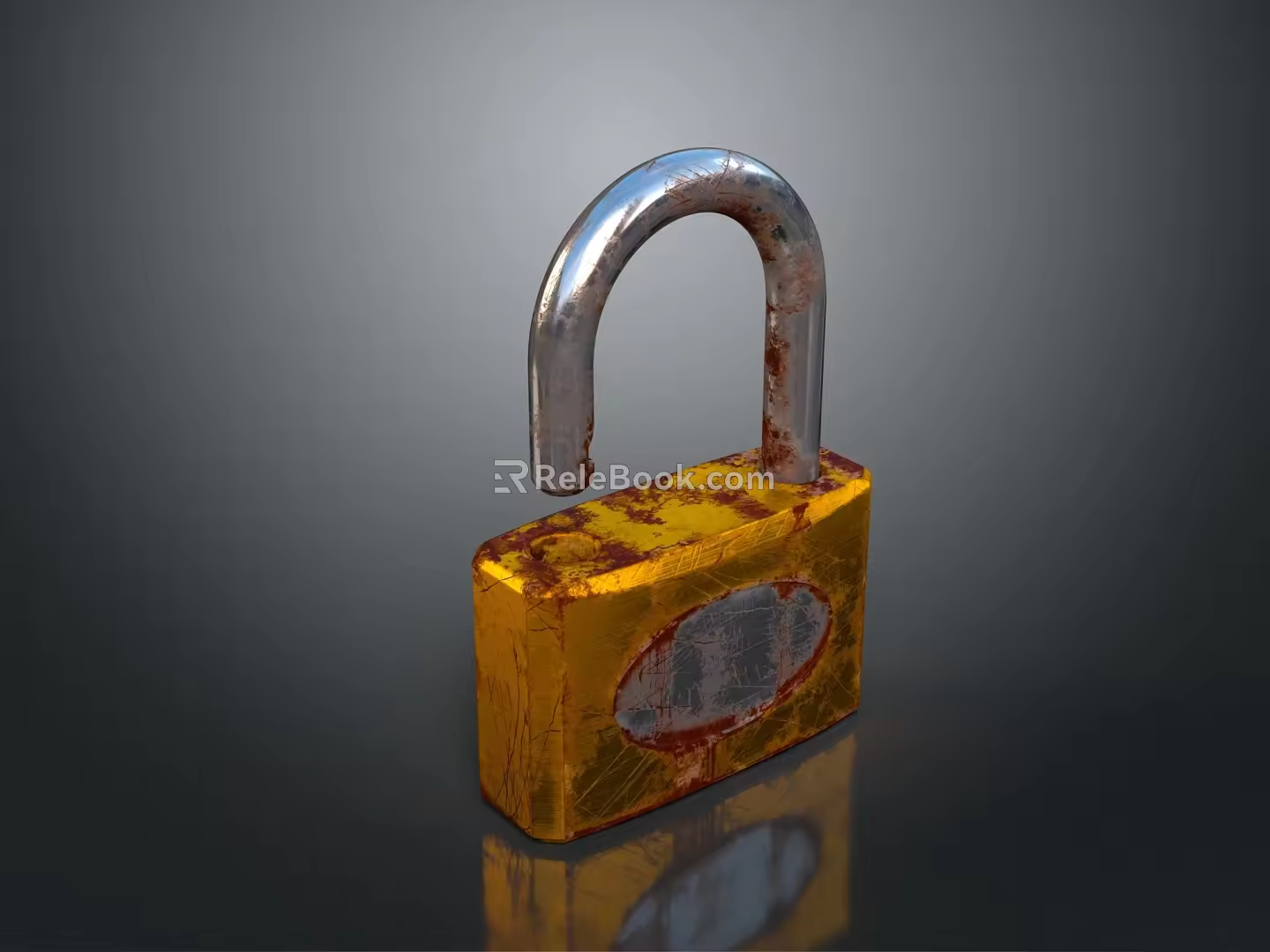 Lock combination lock metal lock antique lock old lock tools hardware tools processing tools furniture 3d model