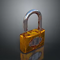 Lock combination lock metal lock antique lock old lock tools hardware tools processing tools furniture 3d model