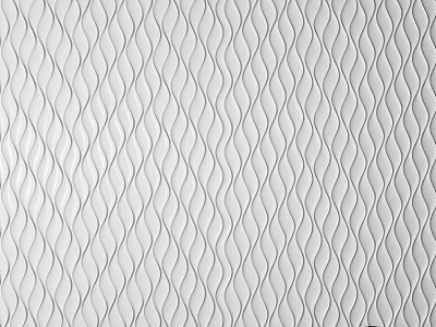 White Interior Textured Wall With Diamond Shaped Wavy Patterns Design 3d model