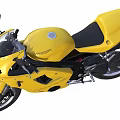 Yellow Sporty Motorcycle With Sleek Design Black Seat And Shiny Wheels