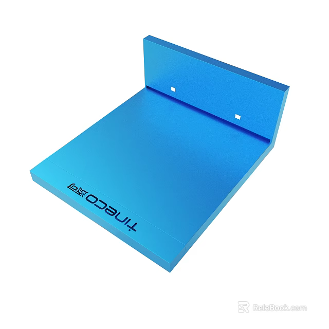 Blue TIT BUILT Platform With Raised Edge And Flat Surface For Equipment Use 3d model 