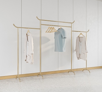 Light Luxury Hangers Floor-type Hangers 3d model