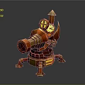laser tower turret turntable sci-fi tower defense game tower defense sci-fi turret game turret game turret 3d model