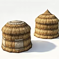 Straw Woven Garden Ornamental Pieces With Dome Shaped Design For Outdoor Landscaping