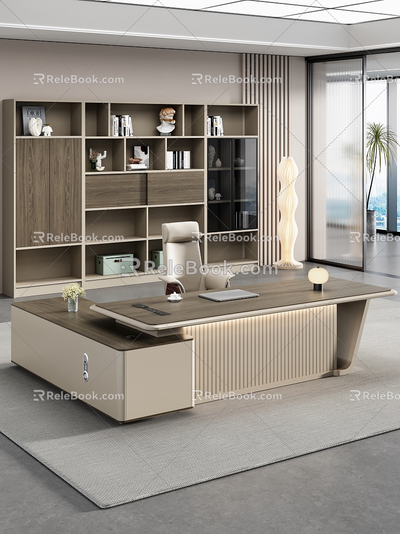 Modern Office President's Office General Manager's Office Taipan Table Boss Table Class Table 3d model