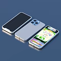 Three Daily Use Smartphones With Black Screens And Colorful App Interface