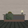 Lobby Reception Desk Reception Desk Water Bar 3d model