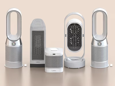 Different Models of Wireless Headphones and Speakers with Sleek Design and Sound Quality 3d model