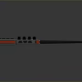Weapon Controller With Black Buttons Red Handle Two Antennas And Green Circular Logo