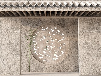 New Chinese Style Flower Window Tadang Flower Window Stone Flower Window 3d model