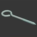 Stainless Steel Eye Screw Hardware Tool with Loop Head and Threaded Shank for Secure Fastening 3d model