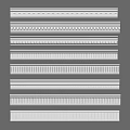 White Decorative Moldings With Various Patterns For Wall And Ceiling Trim 3d model
