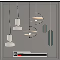 Modern chandelier combination 3d model
